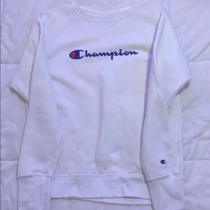 white champion crewneck